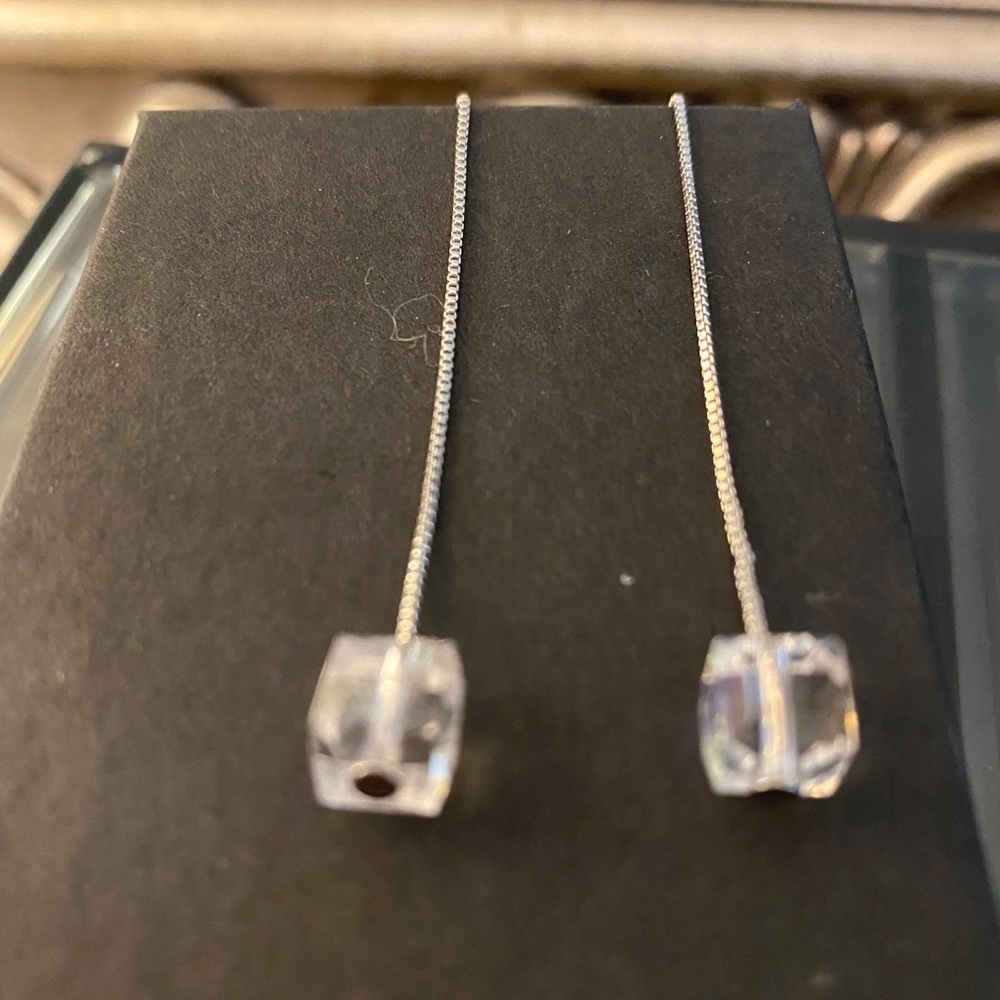 Thread Through Silver Earrings - image 5